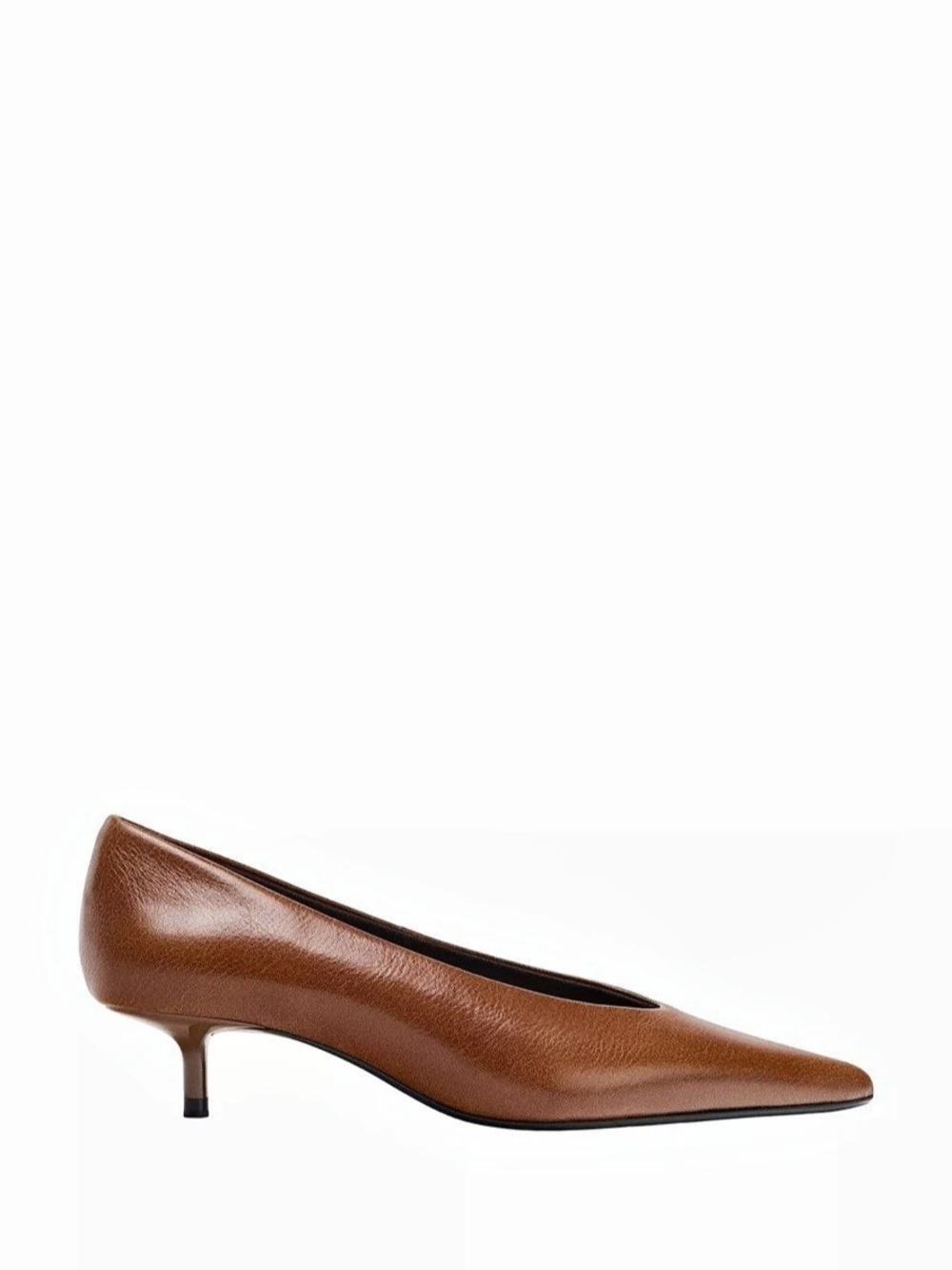 ZARA Pointed Toe Kitten Heel Pumps in Black